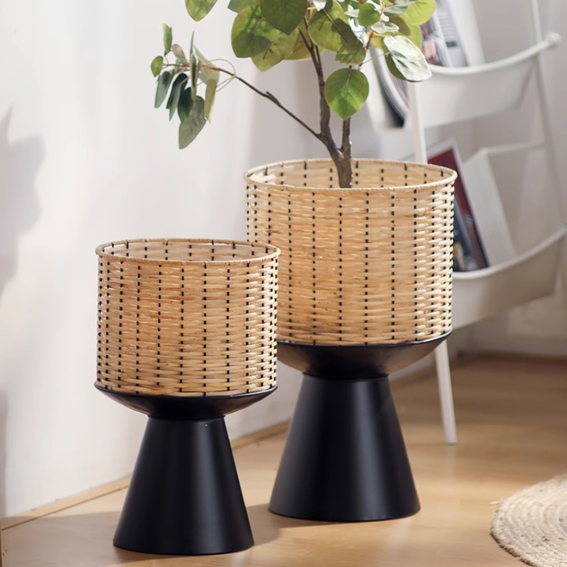 الروطان نسج اناء للزهور ضوء ال - مراجعة Bonsai Garden Display Stands وسعره